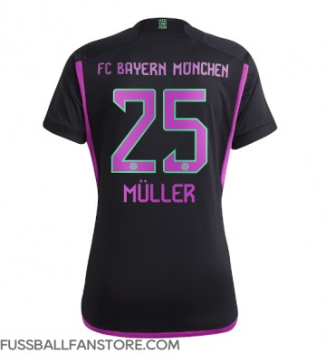 Bayern Munich Thomas Muller #25 Replik Auswärtstrikot Damen 2023-24 Kurzarm